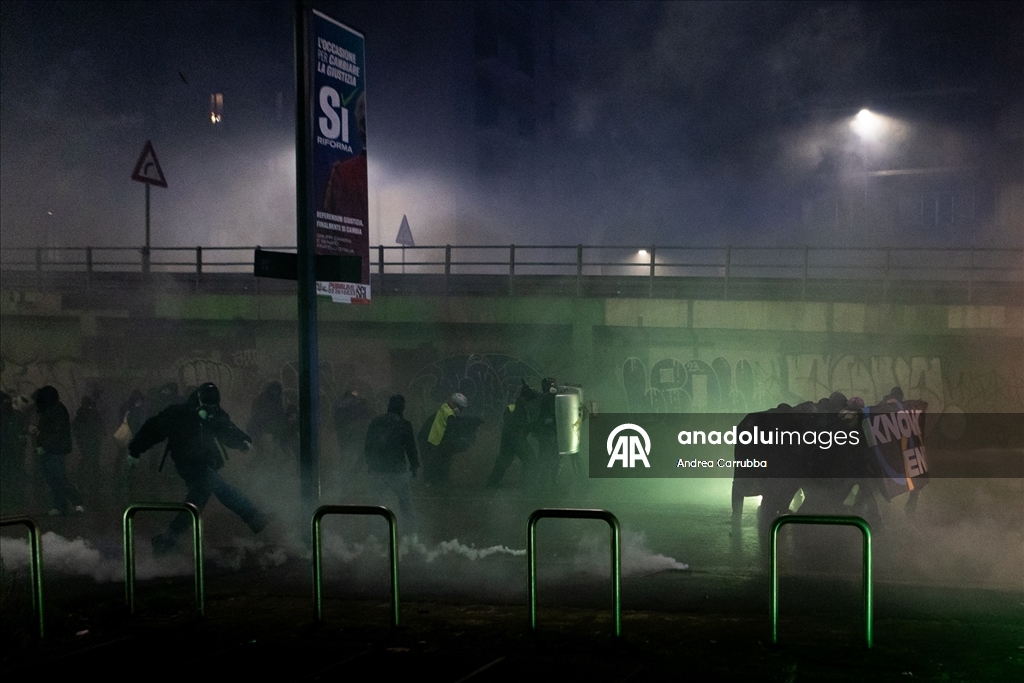 Milano'da Kış Olimpiyatları karşıtı gösteri düzenlendi