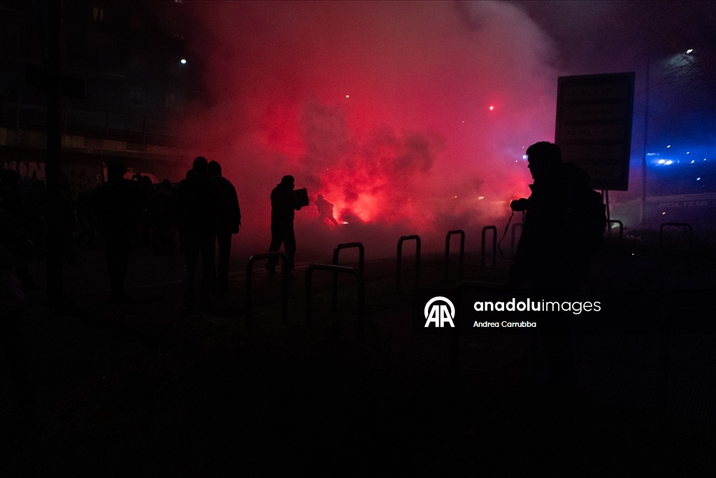 Milano’da Kış Olimpiyatları karşıtı gösteri düzenlendi