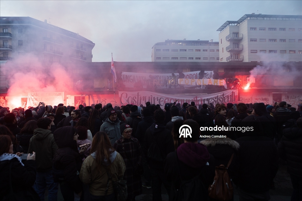 Milano’da Kış Olimpiyatları karşıtı gösteri düzenlendi