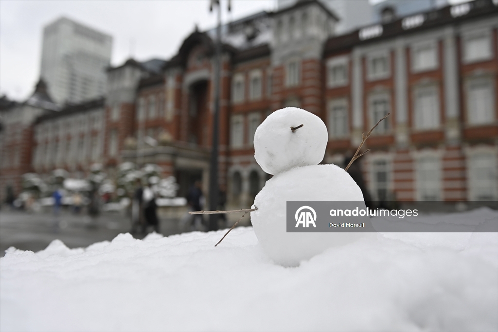 Japonya’nın başkenti Tokyo’da yılın ilk karı yağdı