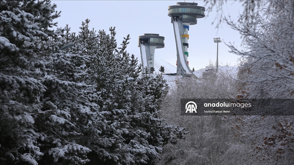 Erzurum'da kar yağışı etkili oldu