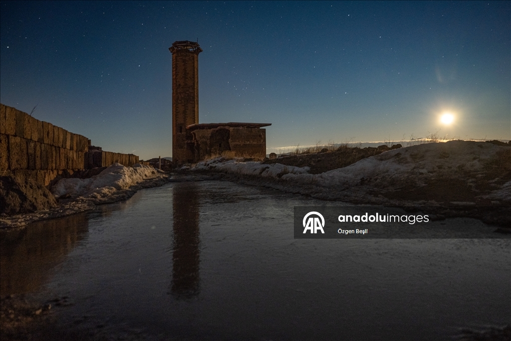 UNESCO Dünya Miras Listesi'ndeki tarihi Ani Ören Yeri'nde kış