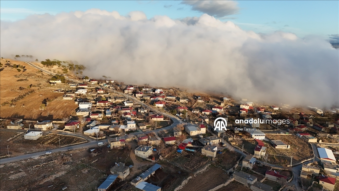 Mersin'de sis bulutu dronla görüntülendi