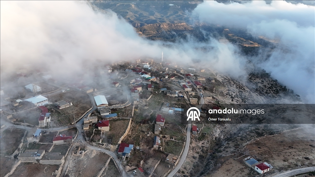 Mersin'de sis bulutu dronla görüntülendi