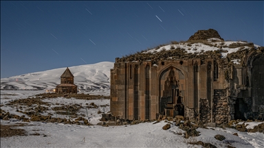 UNESCO Dünya Miras Listesi'ndeki tarihi Ani Ören Yeri'nde kış