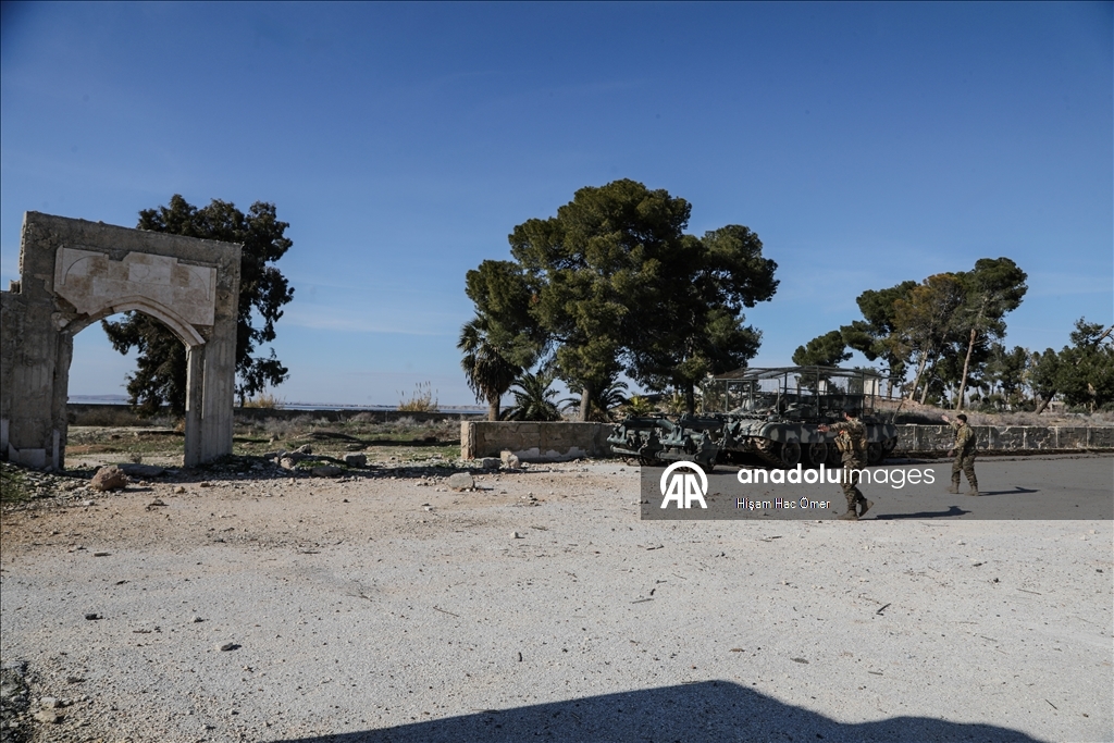 «Анадолу» запечатлело разминирование территории мавзолея Сулейман Шаха в Сирии