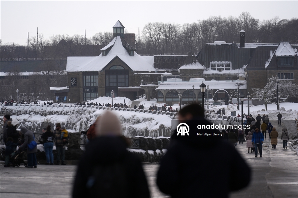 Ниагарский водопад частично замерз