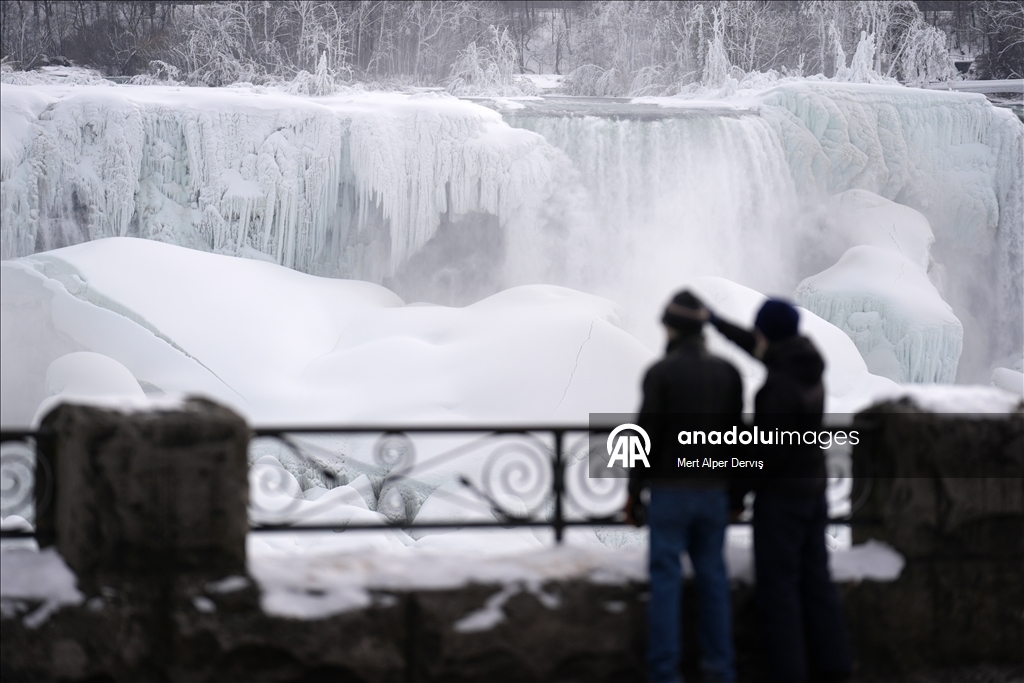 Ниагарский водопад частично замерз