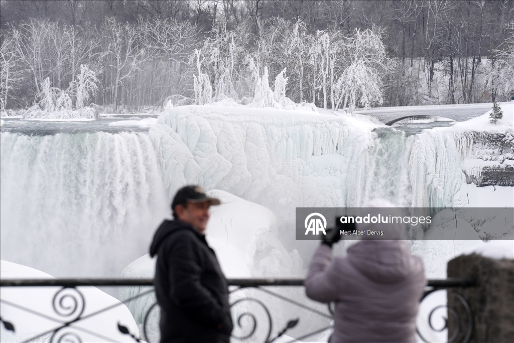 Ниагарский водопад частично замерз