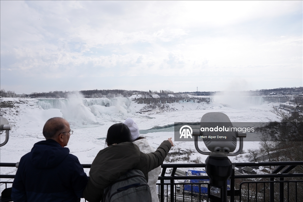 Niagara Şelalesi kısmen dondu 