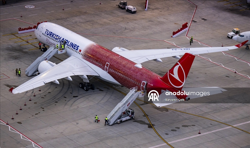 Специальный рейс 500-го самолета THY стал самым отслеживаемым в мире