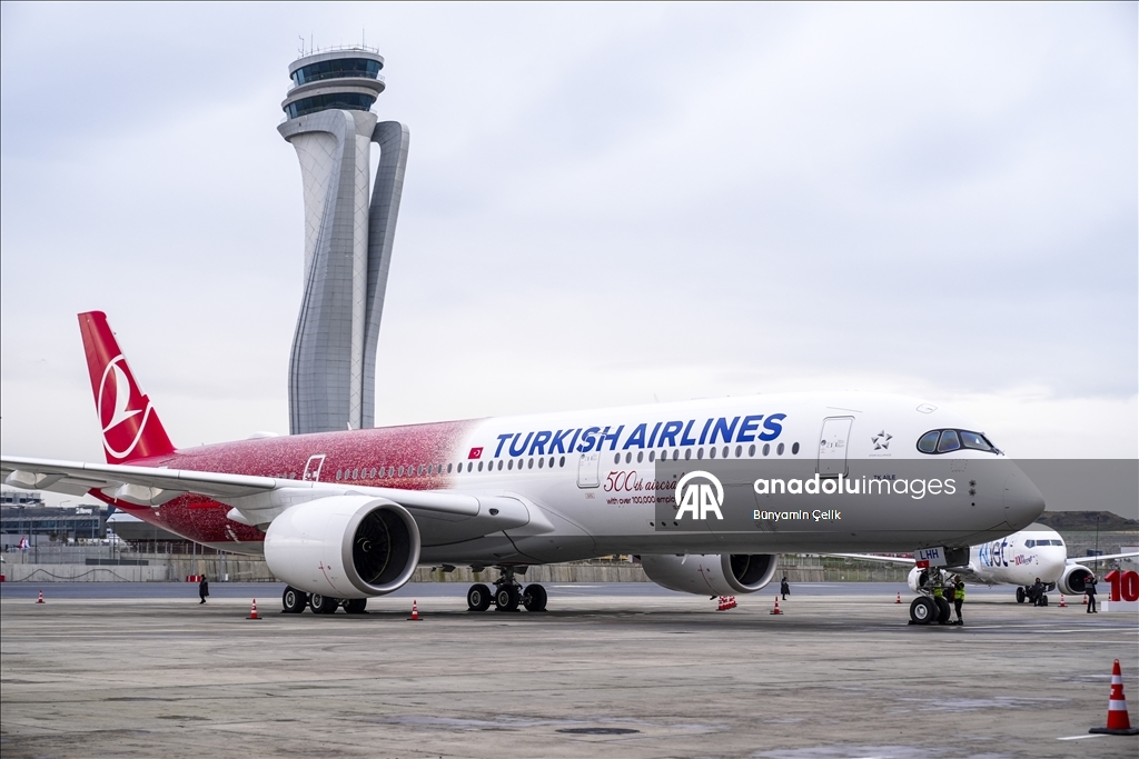 Специальный рейс 500-го самолета THY стал самым отслеживаемым в мире