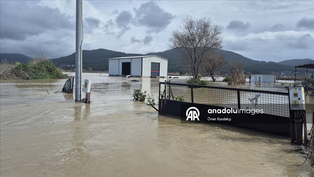 Muğla'da kuvvetli yağış nedeniyle sel ve su taşkınları yaşanıyor