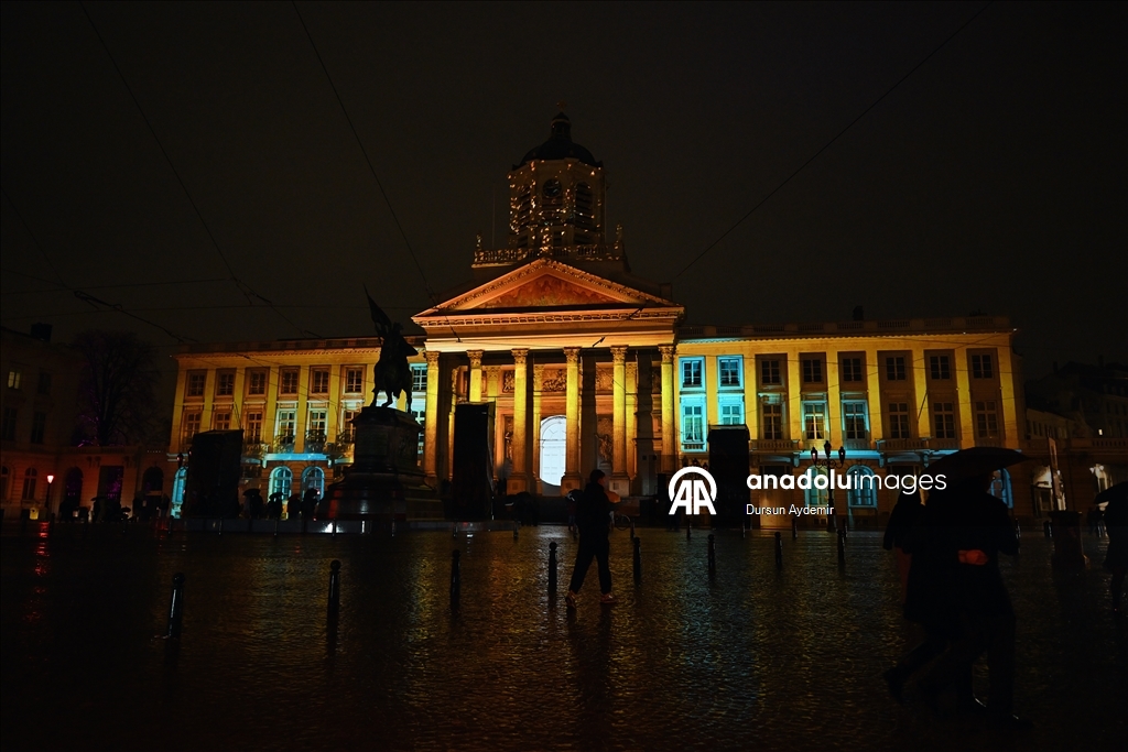 Уникальное Световое шоу началось в Брюсселе