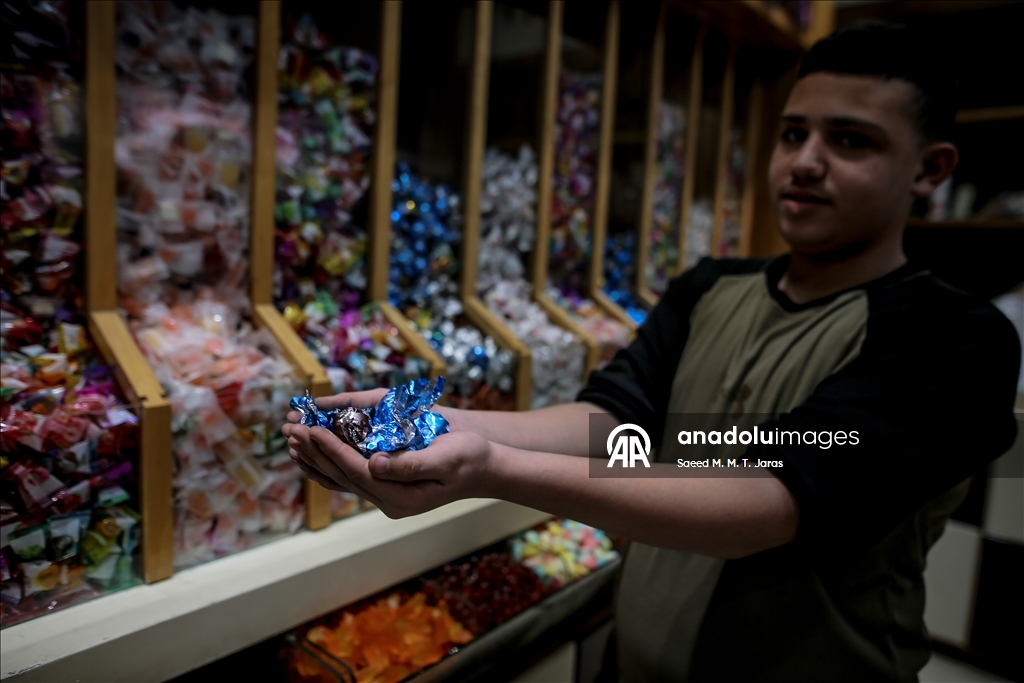 Gazze'de ramazan öncesi ez-Zaviye Çarşısı'nda yoğunluk yaşandı