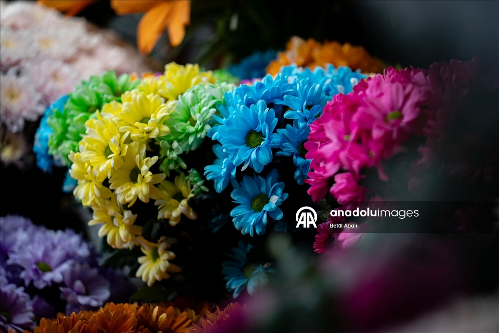 Sevgililer Günü dolayısıyla hazırlanan çiçekler raflardaki yerini aldı