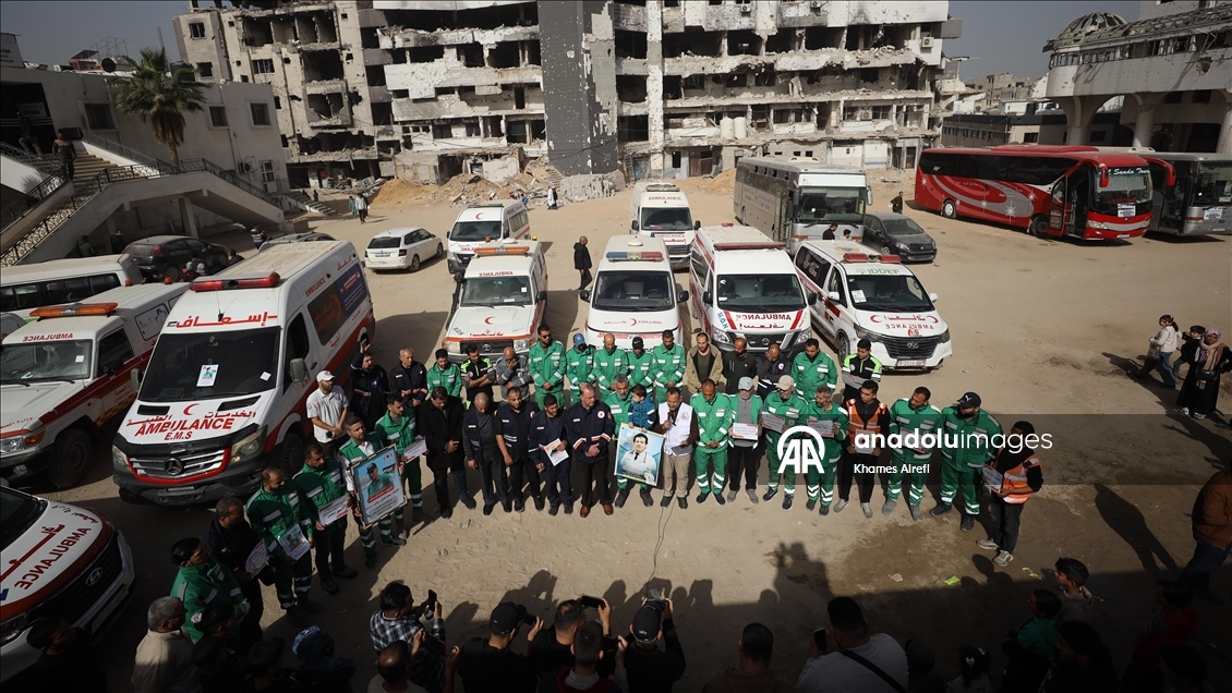 İsrail hapishanelerinde tutuklu bulunan doktor ve sağlık görevlilerin meslektaşları gösteri düzenledi