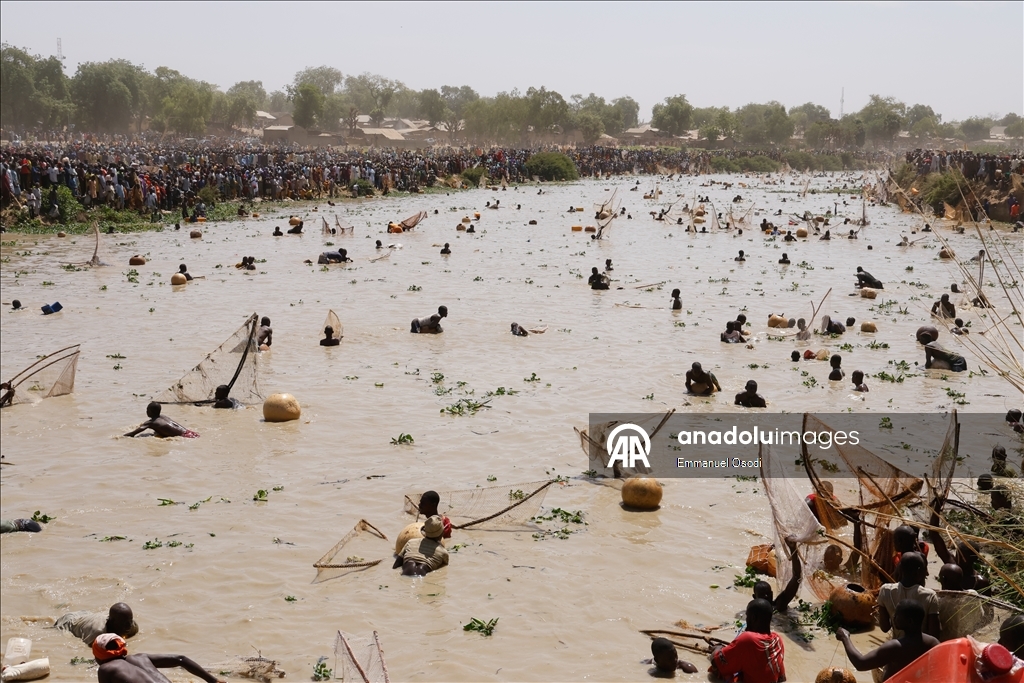  مئات المتسابقين يقفزون إلى النهر في مهرجان أرغونغو الدولي لصيد الأسماك شمال غربي نيجيريا