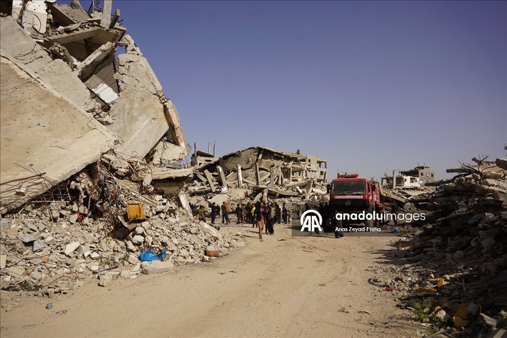 Gazze’nin kuzeyinde enkaz altındaki Filistinlilerin cenazelerine ulaşıldı