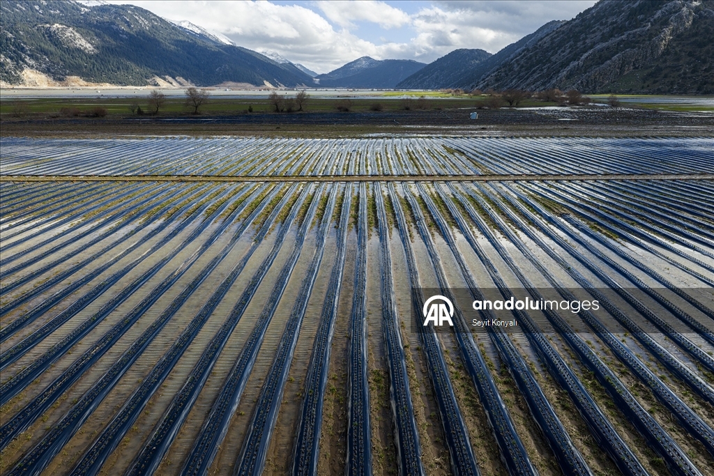 Konya-Antalya karayolu yağışın ardından görüntülendi