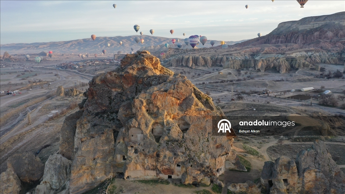 Kapadokya'da geçen yıl balon turlarına 754 bin 98 kişi katıldı