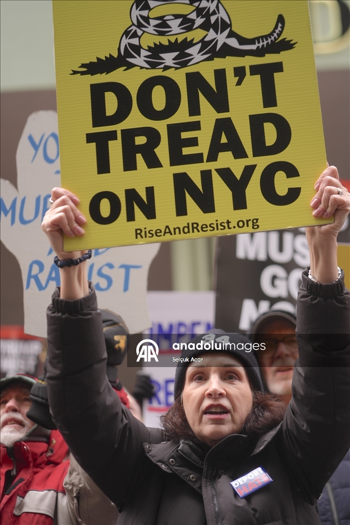 Протест у Trump Tower в Нью-Йорке