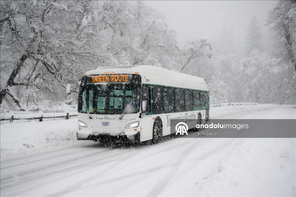 В национальном парке «Йосемити» в США наблюдается обильный снегопад