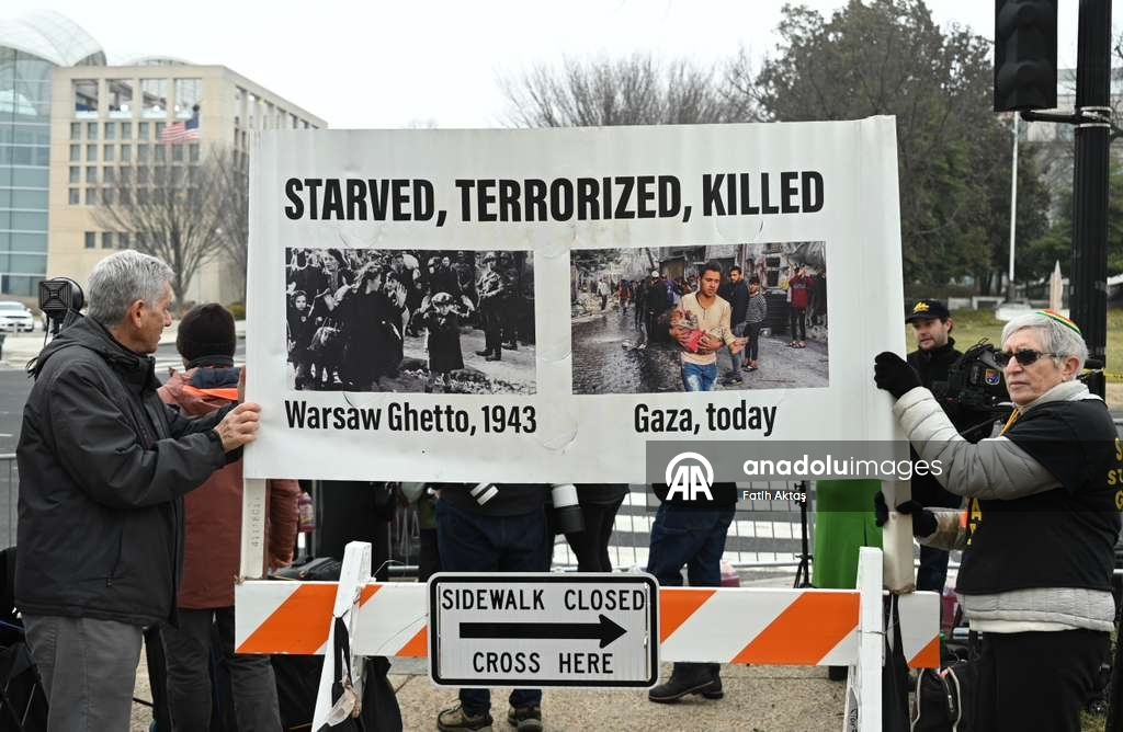Gazze Barış Kurulu Toplantısı ABD’nin Başkenti Washington’da Protesto Edildi