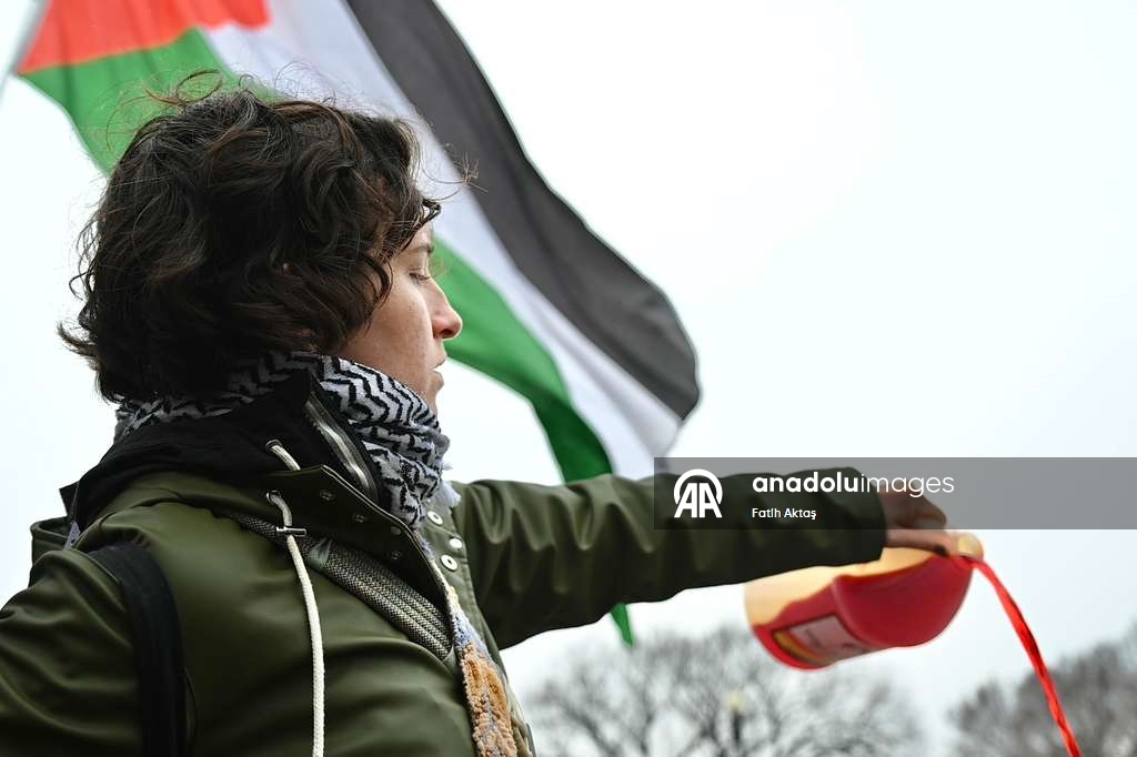 Gazze Barış Kurulu Toplantısı ABD’nin Başkenti Washington’da Protesto Edildi