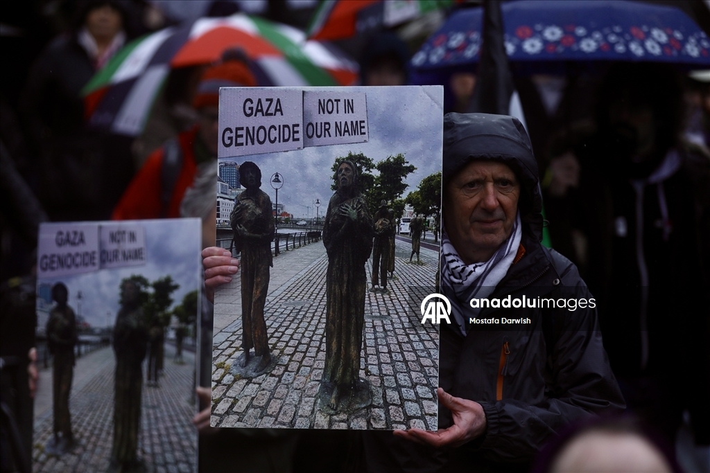 İrlanda'da Filistinliler için ulusal protesto