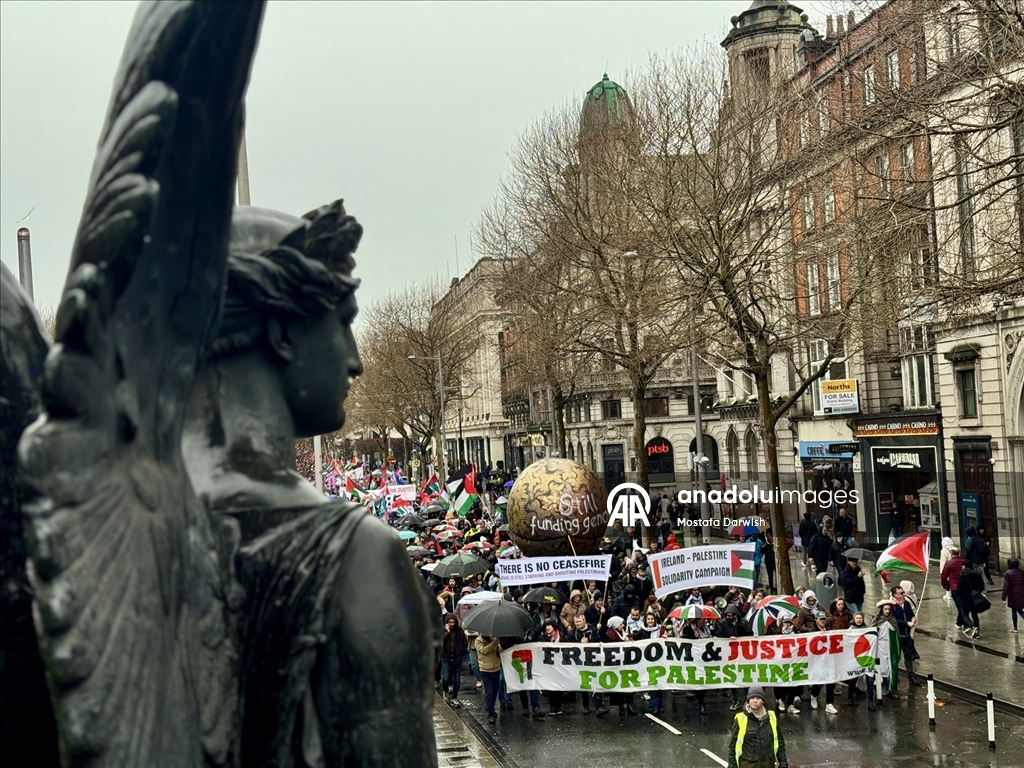 İrlanda'da Filistinliler için ulusal protesto