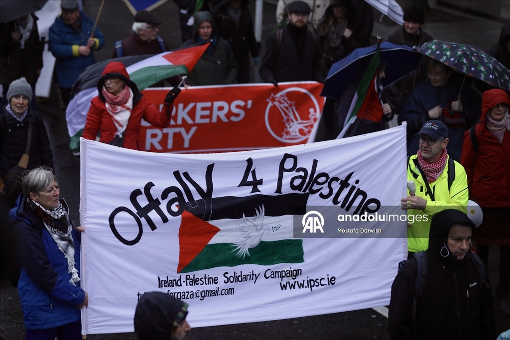 İrlanda'da Filistinliler için ulusal protesto