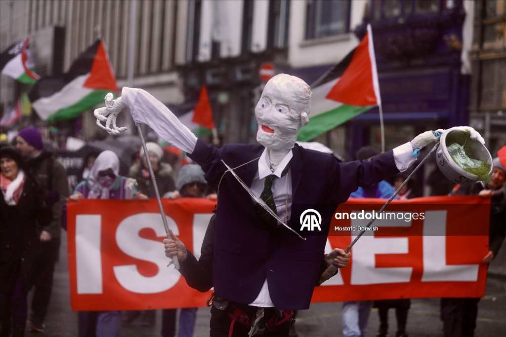 İrlanda'da Filistinliler için ulusal protesto