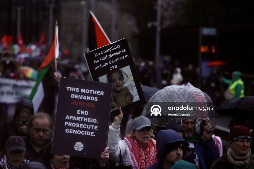 İrlanda'da Filistinliler için ulusal protesto