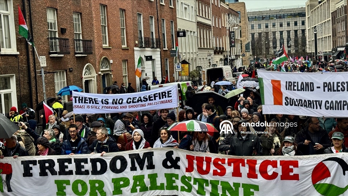 İrlanda'da Filistinliler için ulusal protesto