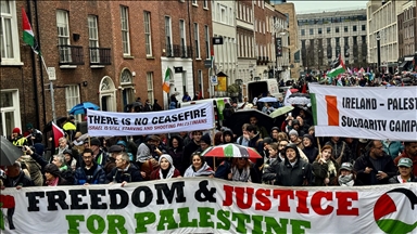 İrlanda'da Filistinliler için ulusal protesto