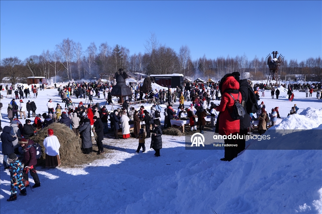 В Калужской области РФ отпраздновали Масленицу