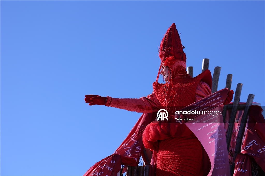 В Калужской области РФ отпраздновали Масленицу