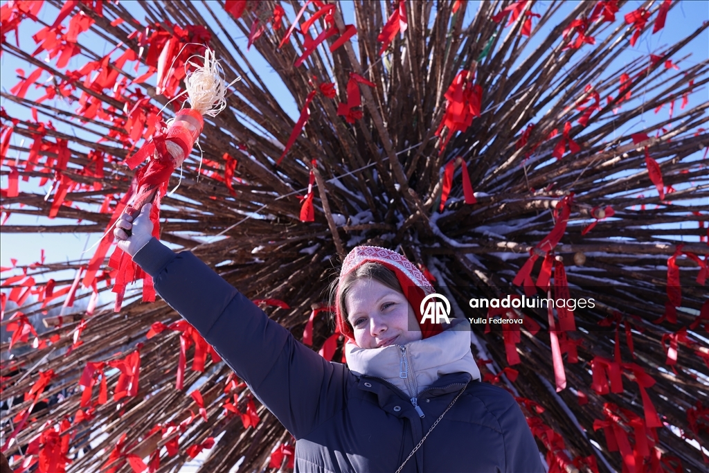 В Калужской области РФ отпраздновали Масленицу