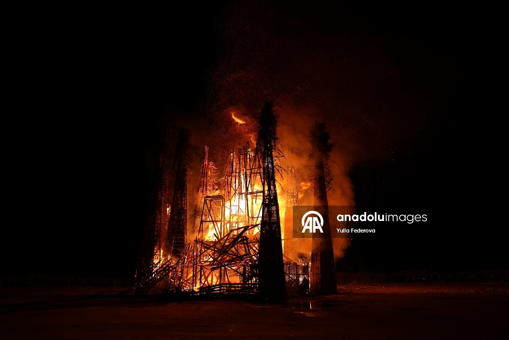 В Калужской области РФ отпраздновали Масленицу