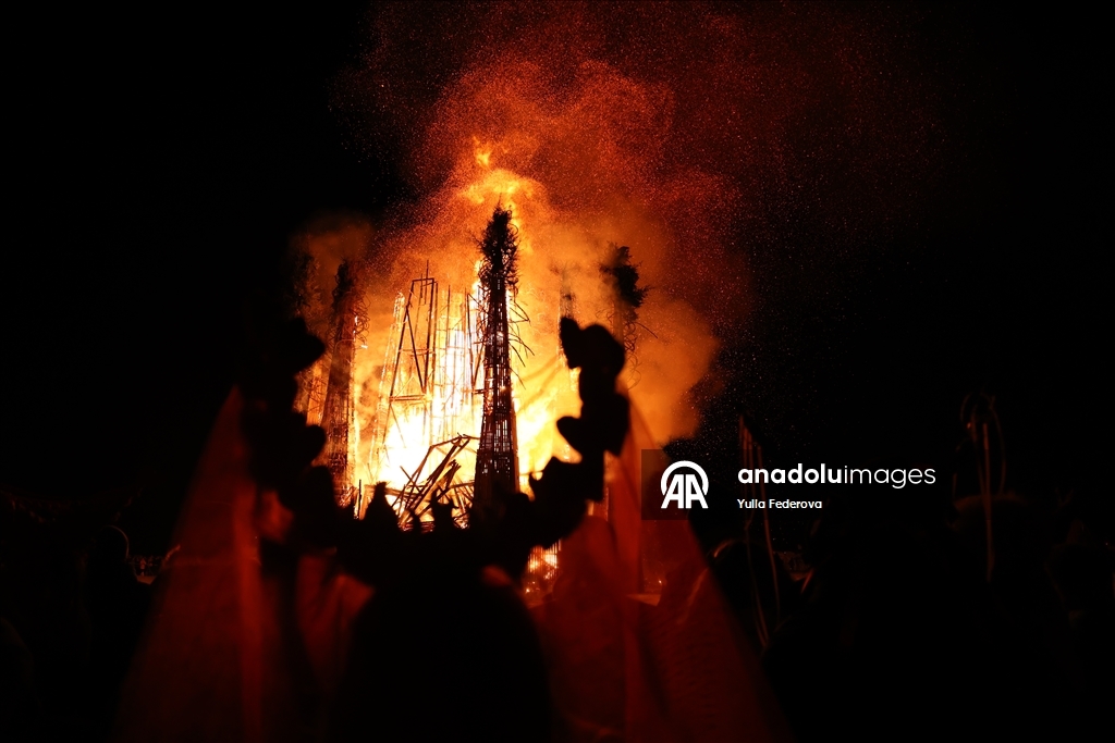 В Калужской области РФ отпраздновали Масленицу