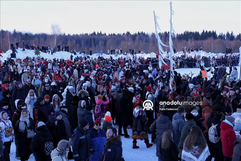 В Калужской области РФ отпраздновали Масленицу