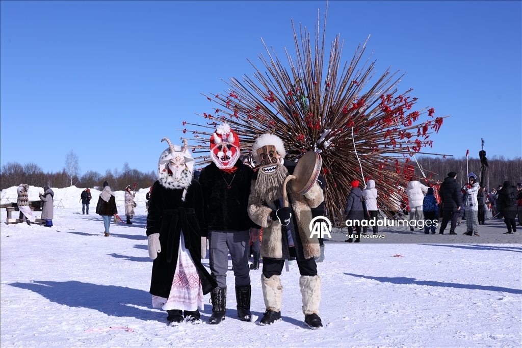 В Калужской области РФ отпраздновали Масленицу