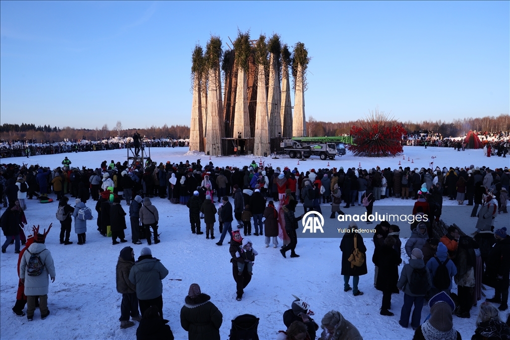В Калужской области РФ отпраздновали Масленицу