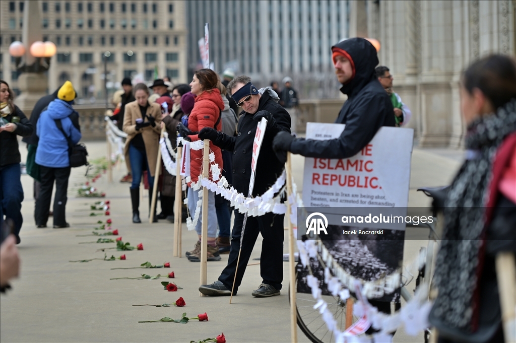 В Чикаго прошла акция памяти жертв протестных акций в Иране