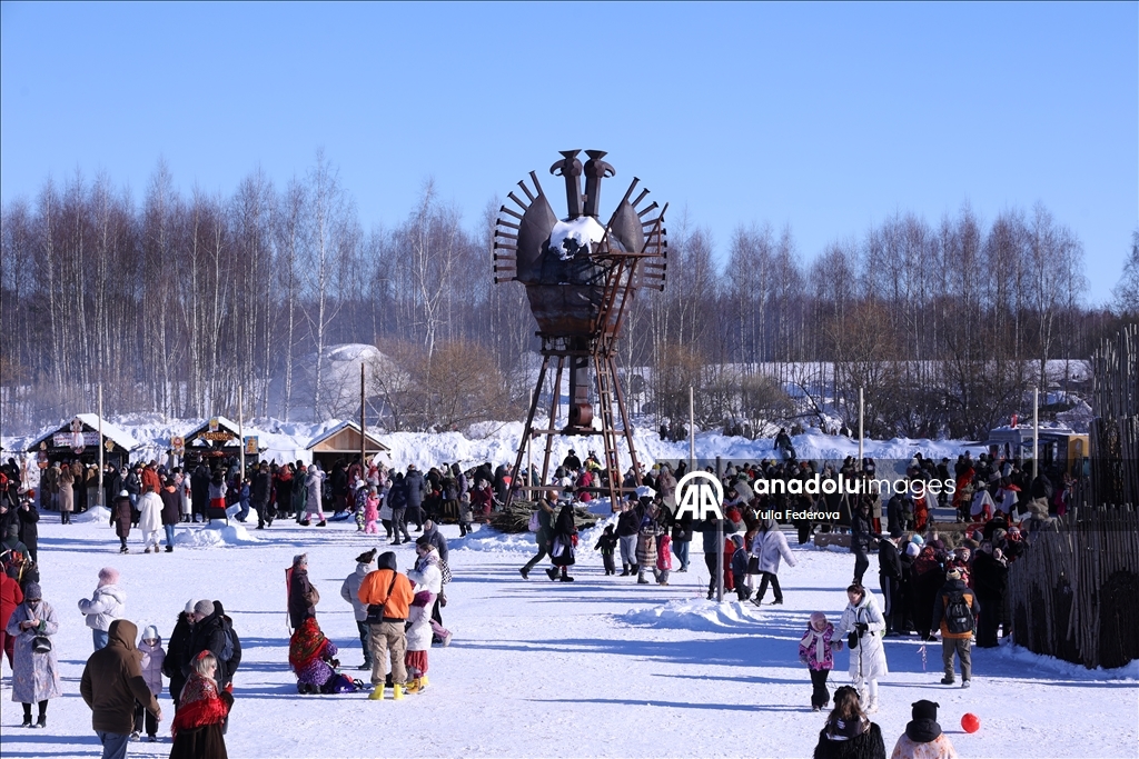В Калужской области РФ отпраздновали Масленицу