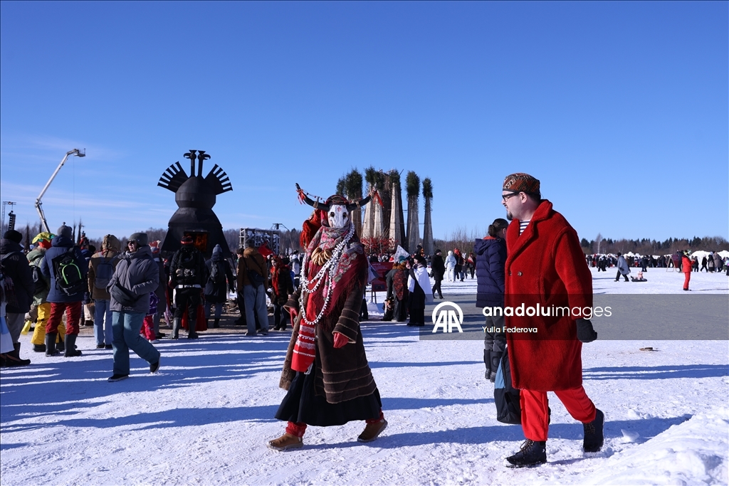 В Калужской области РФ отпраздновали Масленицу
