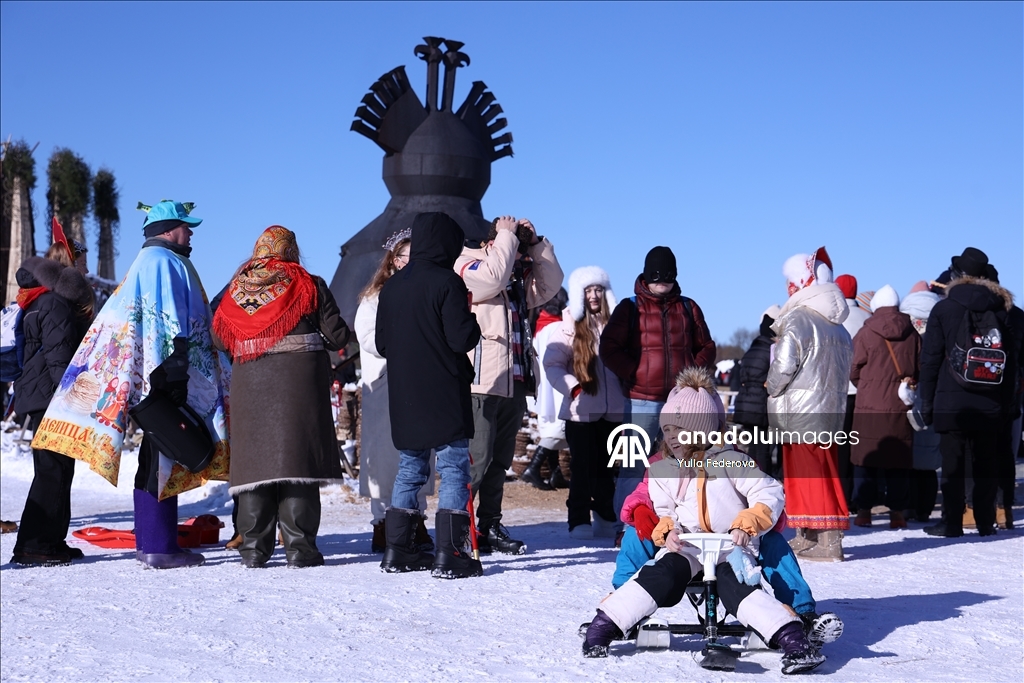 В Калужской области РФ отпраздновали Масленицу