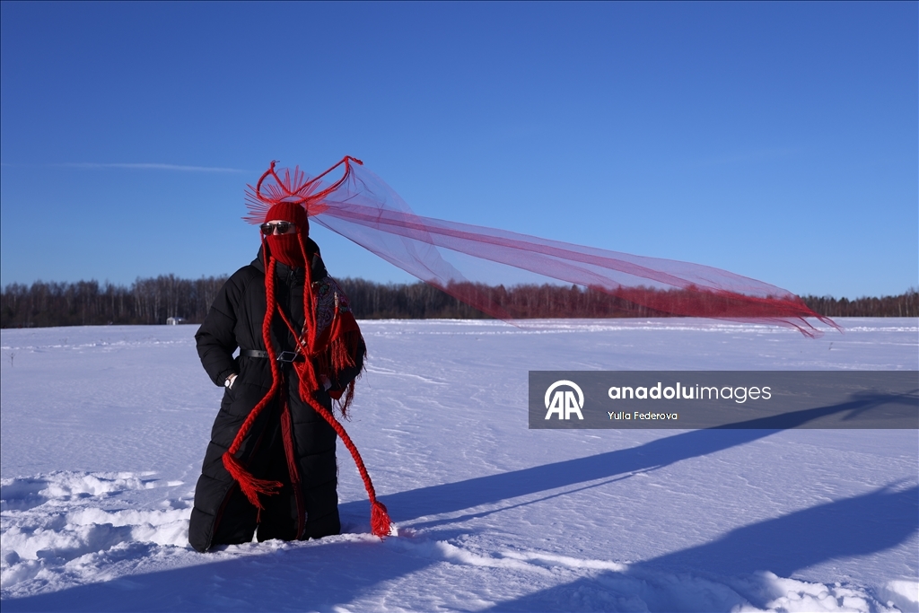 В Калужской области РФ отпраздновали Масленицу