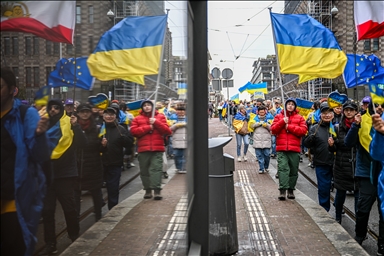 В Нидерландах прошел марш в поддержку Украины